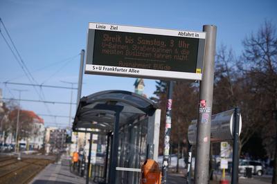 Berlin, Eindr?cke vom BVG Streik-stock-foto
