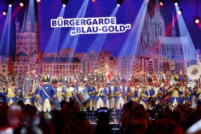 B?rgergarde Blau-Gold-stock-foto