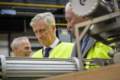 King Philippe visits John Cockerill headquarter-stock-foto