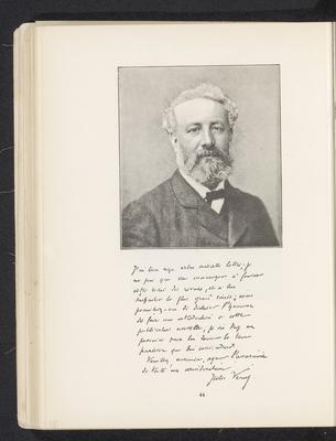 RECORD DATE NOT STATED  Portret van Jules Verne, F? lix Nadar, c. 1881 - in or before 1891 photomechanical print paper p-stock-photo