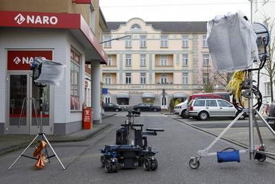 Fototermin am Set des Crossovers des ARD Serien In aller Freundschaft und Lindenstra?e in den WDR St-stock-foto