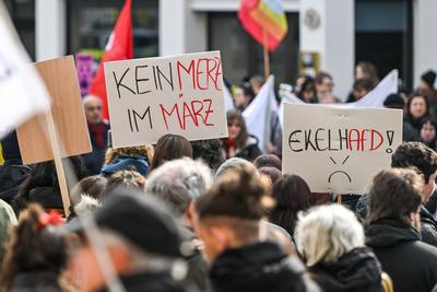 GER, Bundestagswahl, Demo gegen Rechts in Ulm und Neu-Ulm-stock-photo