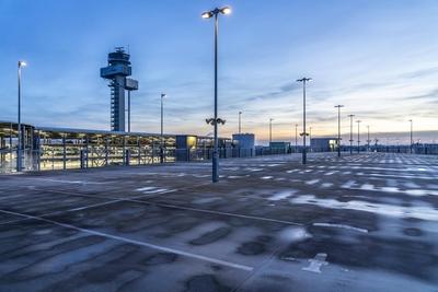 Flughafen DUS-stock-foto