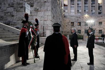 Rome, commemoration of ambassador Luca Attanasio.-stock-photo