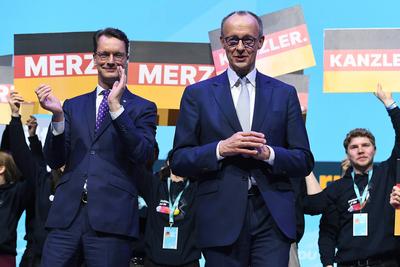 Wahlkampftour CDU-stock-foto