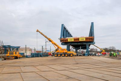 Autobahn A43 - Autobahnbaustelle.-stock-foto