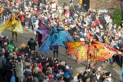 Zum 40. und voraussichtlich letzten Mal fand am 21. und 22. Februar 2025 der Bremer Samba-Karneval statt. Hier der Umzug-stock-photo