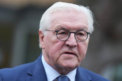 Bundestagswahl 2025, Stimmabgabe Bundespraesident Steinmeier-stock-foto