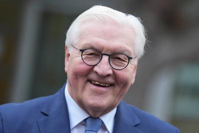 Bundestagswahl 2025, Stimmabgabe Bundespraesident Steinmeier-stock-foto