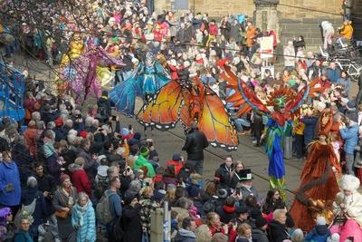 Zum 40. und voraussichtlich letzten Mal fand am 21. und 22. Februar 2025 der Bremer Samba-Karneval statt. Hier der Umzug-stock-photo
