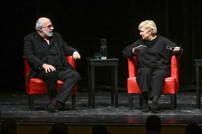 2025 - Litertur und Theater - Auftritt Maria Happel und Michael Niavarani,  im Kongress & Theaterhaus Bad Ischl, im Rahmen der Salzkammergut Festwochen Gmunden, am 22.02.2025.-stock-photo