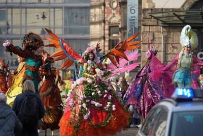 Zum 40. und voraussichtlich letzten Mal fand am 21. und 22. Februar 2025 der Bremer Samba-Karneval statt. Hier der Umzug-stock-photo
