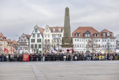 Demo gegen AfD Erfurt-stock-foto