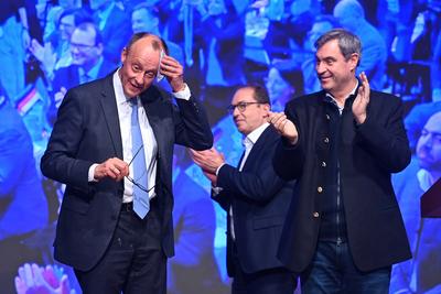 CDU CSU Schlusskundgebung zur Bundestagswahl-stock-foto
