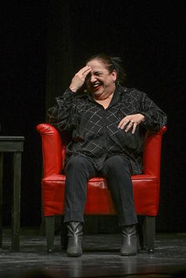 2025 - Litertur und Theater - Auftritt Maria Happel und Michael Niavarani,  im Kongress & Theaterhaus Bad Ischl, im Rahmen der Salzkammergut Festwochen Gmunden, am 22.02.2025.-stock-photo