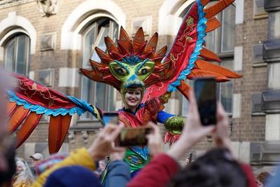 Zum 40. und voraussichtlich letzten Mal fand am 21. und 22. Februar 2025 der Bremer Samba-Karneval statt. Hier der Umzug-stock-photo