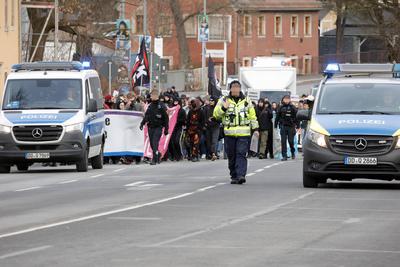 Demo gegen Rechts-stock-foto