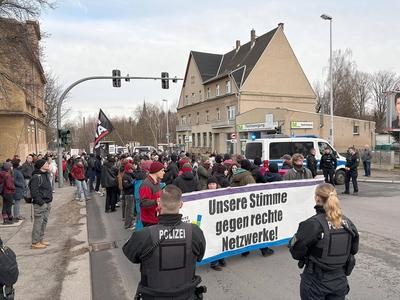 Demo gegen Rechts-stock-foto