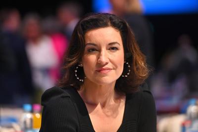 Dorothee BAER, Einzelbild,angeschnittenes Einzelmotiv,Portraet,Portrait,Portr?t CSU Parteitag 2024 am 11.und 12.10.2024-stock-photo