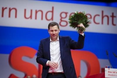 SPD Parteitag im City Cube Berlin Lars Klingbeil Berlin 08 12 2017 Berlin Germany *** SPD Congre-stock-foto