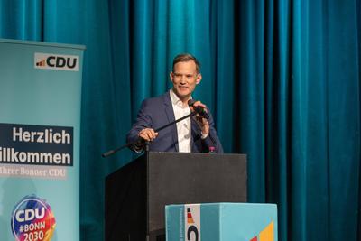 CDU Wahlkampfveranstaltung mit Hendrik Streeck in Bonn 17.02.2025-stock-foto