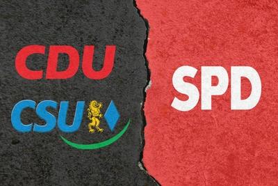 Symbolbild zum drohenden Scheitern der Koalitionsverhandlungen zu einer Fortsetzung der Gro?en Koalition aus den Partei-stock-photo