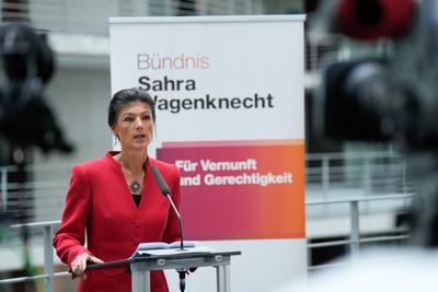 News Themen der Woche KW23 News Bilder des Tages Pressekonferenz, B?ndnis Sahra Wagenknecht Pressekonferenz, B?ndnis Sah-stock-foto