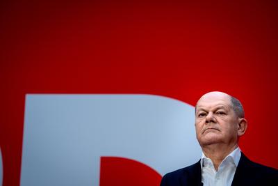 Pressekonferenz der SPD zu den Ergebnissen der Bundestagswahl im Willy Brandt Haus-stock-foto