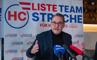 20250224 PK Heinz-Christian Strache - Aktuelles zur Wien-Wahl 2025-stock-photo