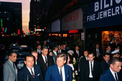 Trip to Texas: Houston: League of United Latin American Citizens (LULAC) Dinner, Rice Hotel. President John F. Kennedy a-stock-foto