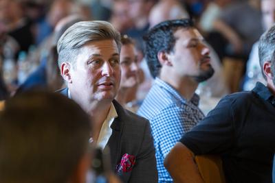 Meitingen, Bavaria, Germany - August 3, 2024: Close-up or portrait of Maximilian Krah, politician of the AfD - Alternati-stock-foto