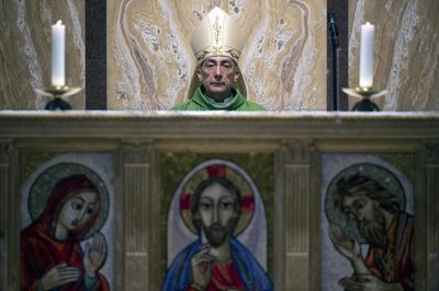 ITALY - MASS FOR THE HEALTH OF POPE FRANCIS AT THE CHURCH OF THE ARGENTINIANS IN ROME  - 2025/2/25-stock-foto
