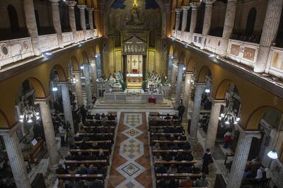 ITALY - MASS FOR THE HEALTH OF POPE FRANCIS AT THE CHURCH OF THE ARGENTINIANS IN ROME  - 2025/2/25-stock-foto