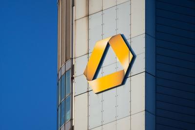 Der Commerzbank Tower in Frankfurt am Main-stock-foto