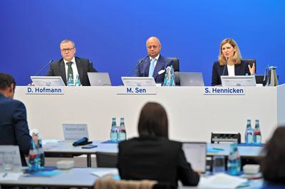 Jahrespressekonferenz Fresenius SE & Co. KGaA.-stock-foto