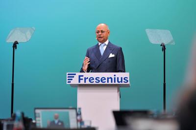 Jahrespressekonferenz Fresenius SE & Co. KGaA.-stock-foto