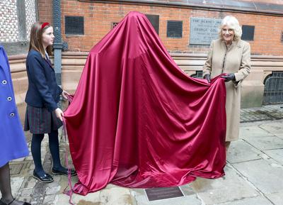 Queen Camilla in Canterbury-stock-photo