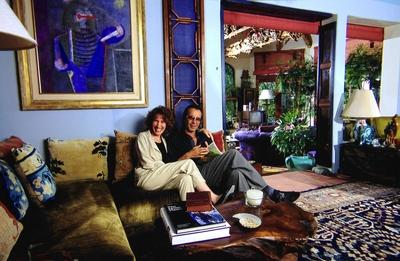 STOCK 1982- Herb Alpert plays trumpet in the garden of the Malibu home he has lived in with his wife Lani since 1974. No-stock-photo