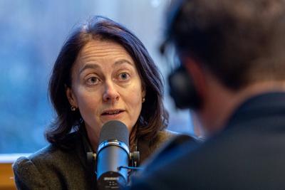 Bornheimer Ortsgespr?ch mit Katarina Barley - 26.02.2025-stock-photo