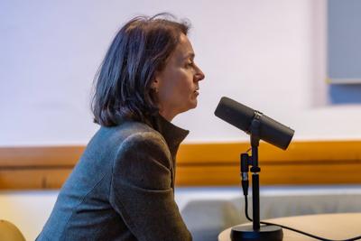 Bornheimer Ortsgespr?ch mit Katarina Barley - 26.02.2025-stock-photo