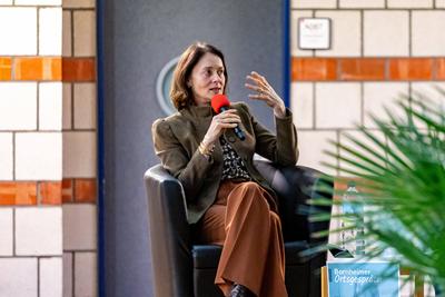 Bornheimer Ortsgespr?ch mit Katarina Barley - 26.02.2025-stock-foto