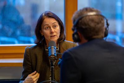 Bornheimer Ortsgespr?ch mit Katarina Barley - 26.02.2025-stock-photo