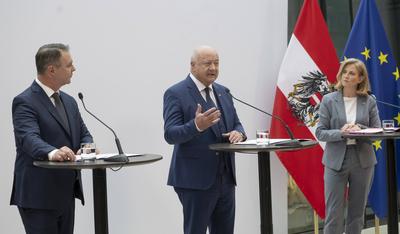 20250227 Praesentation des Regierungsprogramms-stock-photo