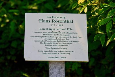 German showmaster Hans Rosenthal memorial on June 29, 2022 in Wyk, Foehr Island, Germany.-stock-photo