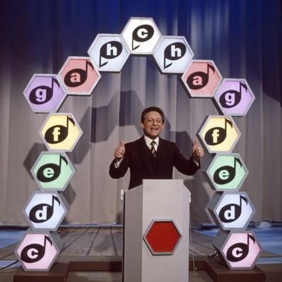 Dalli Dalli Fernsehshow mit Hans Rosenthal Deutschland 1971 1986 Mitwirkende Hans Rosenthal be-stock-foto