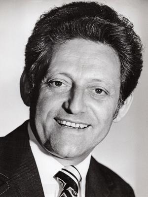 Hans Rosenthal, deutscher Entertainer und Moderator, Deutschland 1974. German entertainer and TV presenter Hans Rosentha-stock-photo