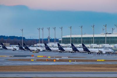 Flugausf?lle am M?nchner Flughafen  wegen Verdi-Warnstreik gestrichen, M?nchen, 27.02.2025-stock-foto