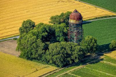 Luftbild, Wasserturm Lanstroper Ei, Hostedde, Dortmund, Ruhrgebiet, Nordrhein-Westfalen, Deutschland !ACHTUNGxMINDESTHON-stock-foto