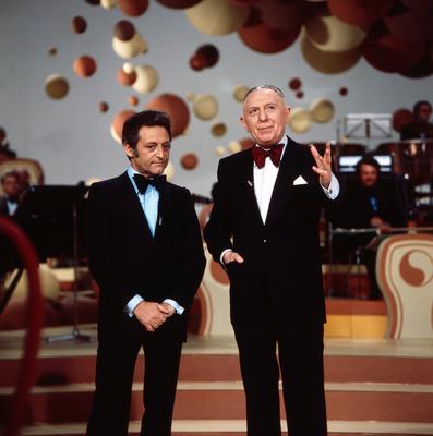 Schlagerfestival 1925, Musiksendung, Deutschland 1975, Mitwirkende: Hans Rosenthal, Theo Lingen Nur redaktionelle Nutzun-stock-foto