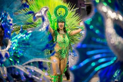 Samba Schools Parade Carnival SP 2025-stock-foto